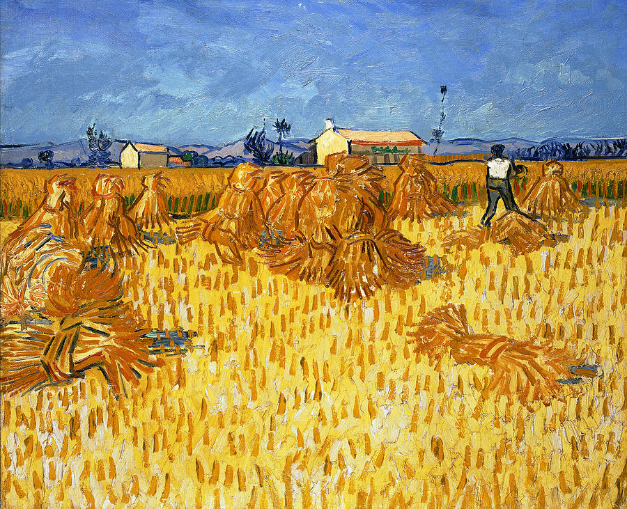 Vincent Van Gogh Painting - Harvest In Provence, June 1888 by Vincent van Gogh