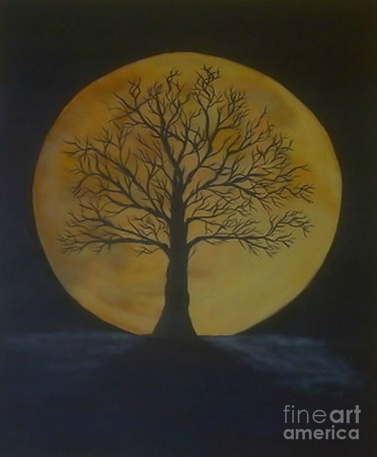 Harvest Moon Painting by Ann LaMar