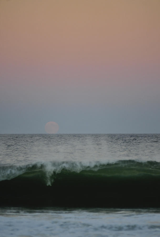 Harvest Moon Rising Seaside Park NJ Photograph by Terry DeLuco