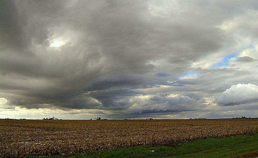 Farm Photograph - Harvest Sky by Claude Oesterreicher