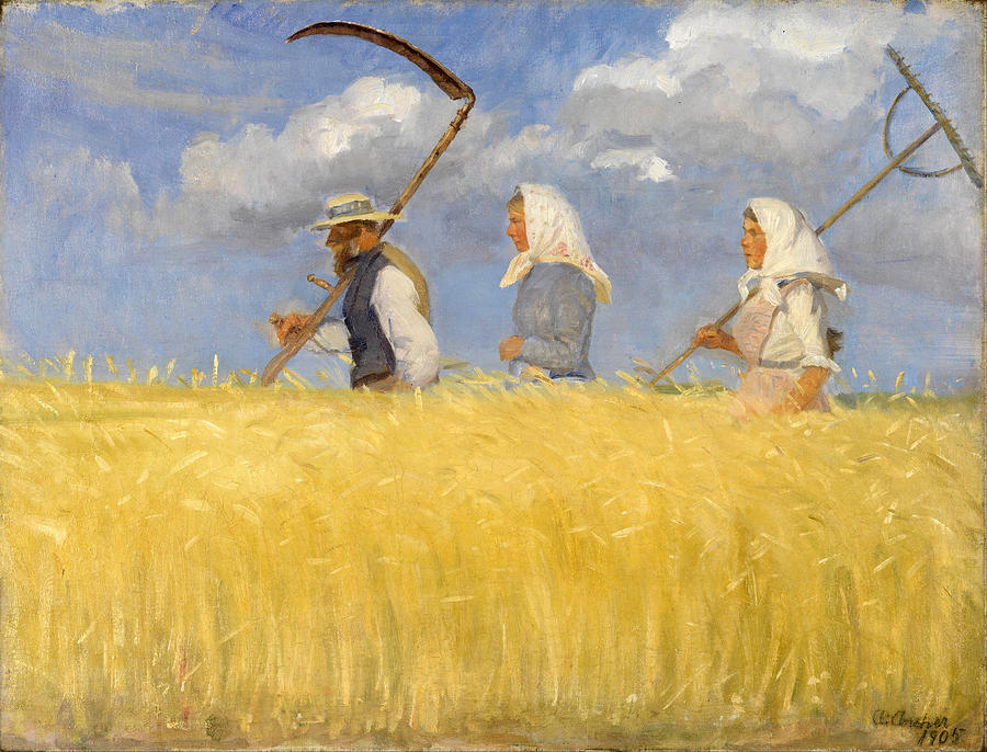 Harvesters Painting by Anna Ancher