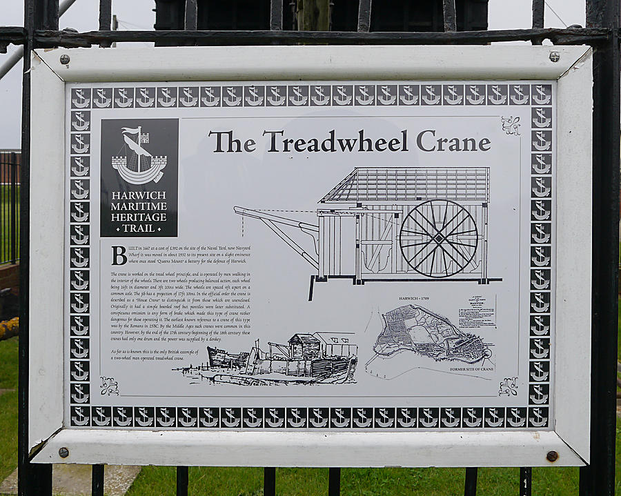 Harwich - Treadwheel Crane Photograph by Richard Reeve