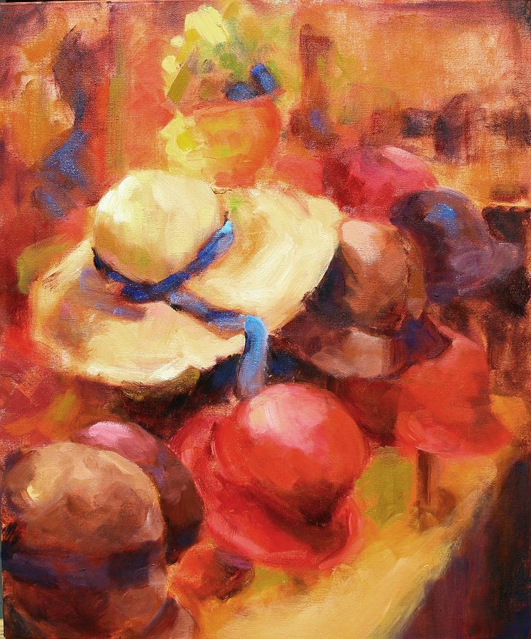 Hat Painting - Hat Shop by Pamela Rubinstein