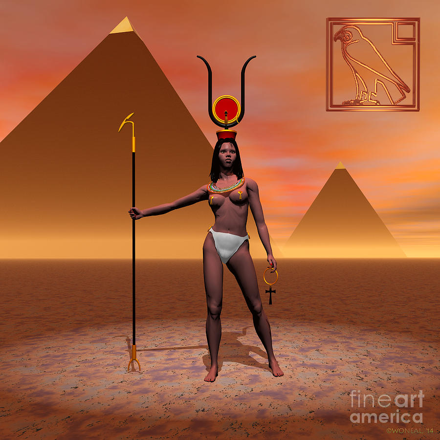 Fantasy Digital Art - Hathor 2 by Walter Neal