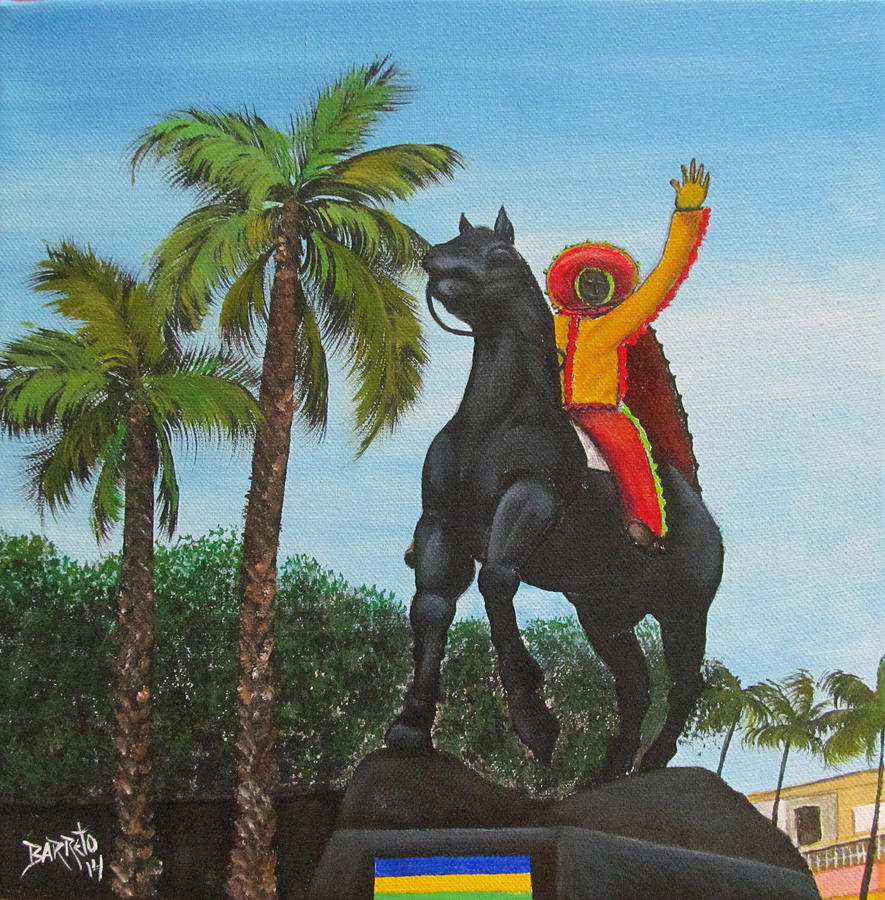 Hatillo Monument Painting by Gloria E Barreto-Rodriguez