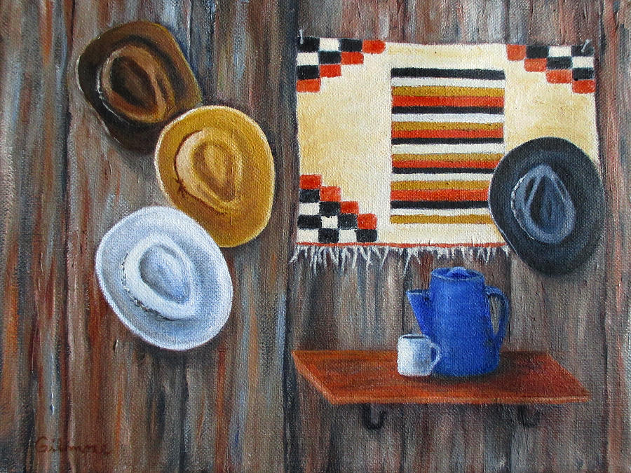 Hats Painting by Roseann Gilmore