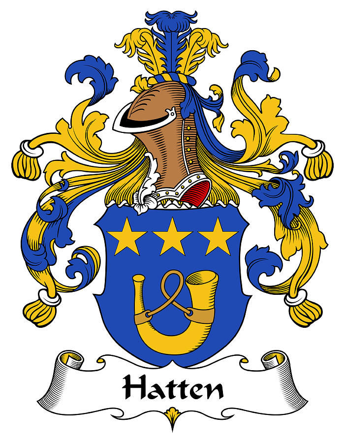 Hatten Coat of Arms German Digital Art by Heraldry