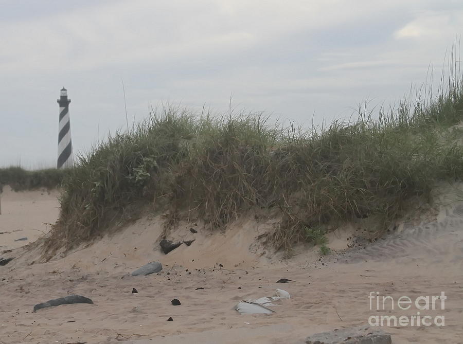 Lighthouse Photograph - Hatteras Behind the Dunes 2 by Cathy Lindsey