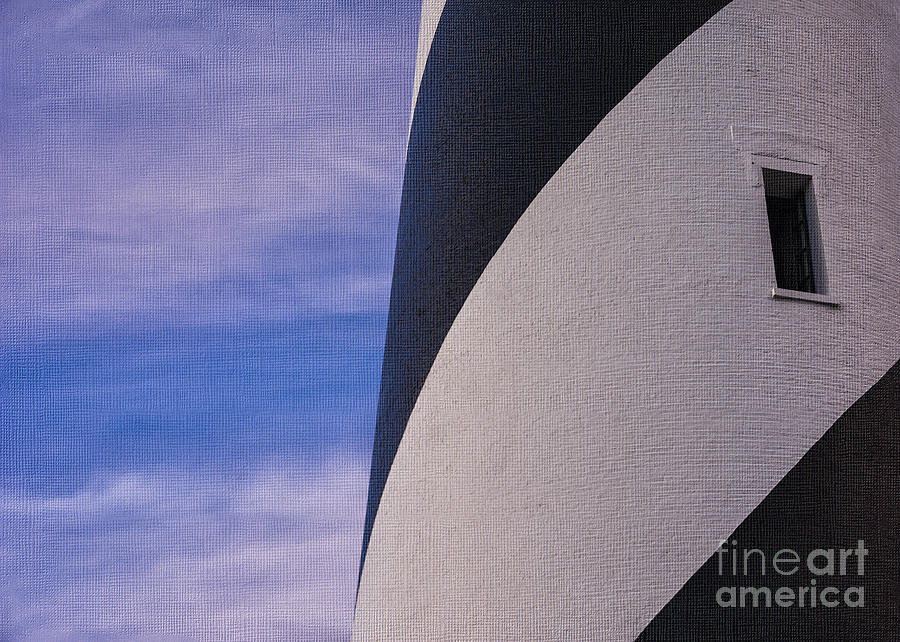 Lighthouse Photograph - Hatteras Detail in Canvas by Terry Rowe