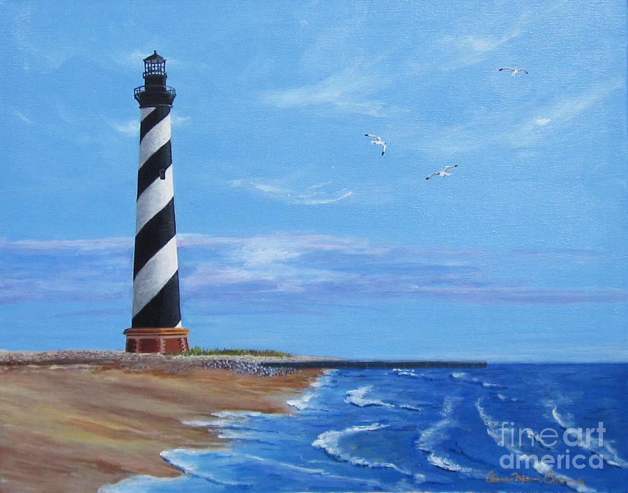 Hatteras Light Painting by Anne Marie Brown