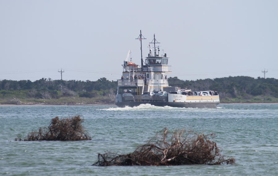 Beach Photograph - Hatteras-Ocracoke Ferry 4 by Cathy Lindsey