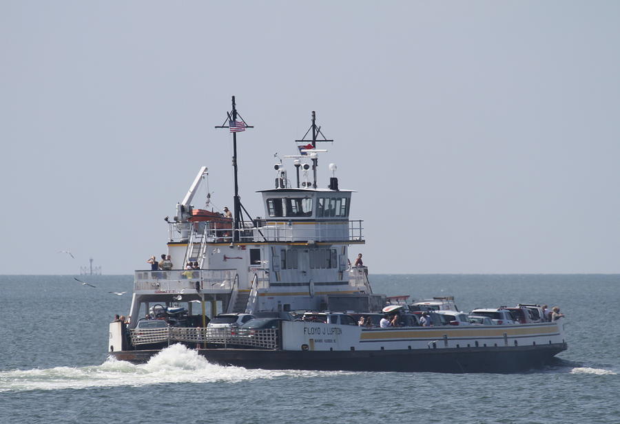 Beach Photograph - Hatteras-Ocracoke Ferry 7 by Cathy Lindsey