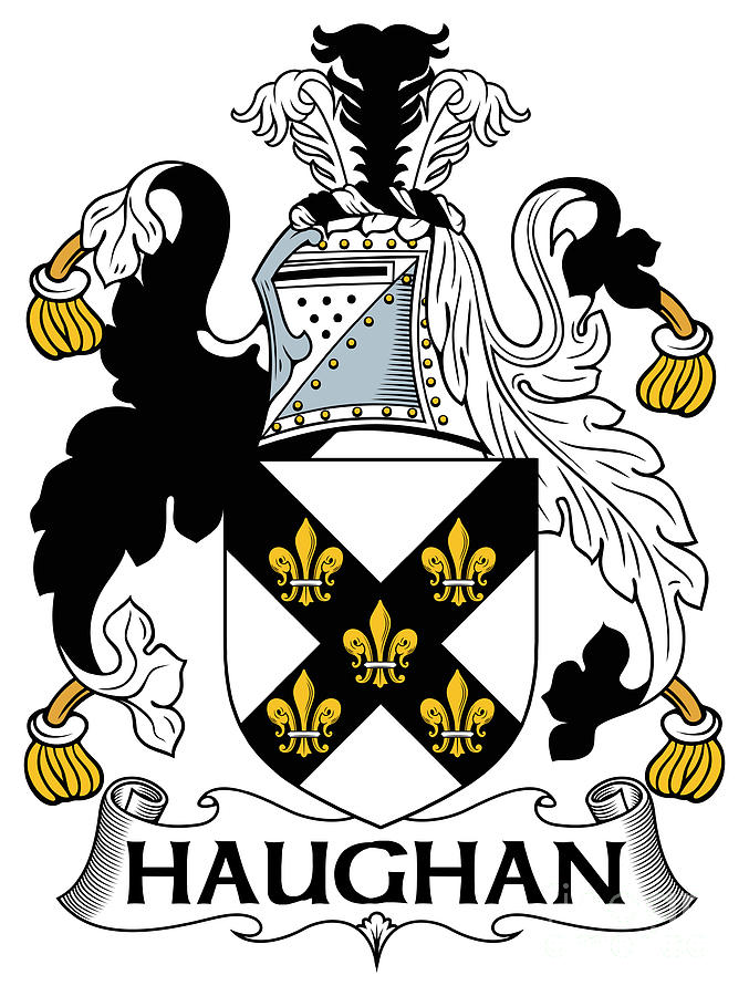 Irish Digital Art - Haughan Coat of Arms Irish by Heraldry