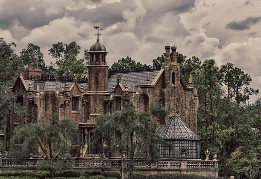 Orlando Photograph - Haunted Mansion by Nicholas Evans