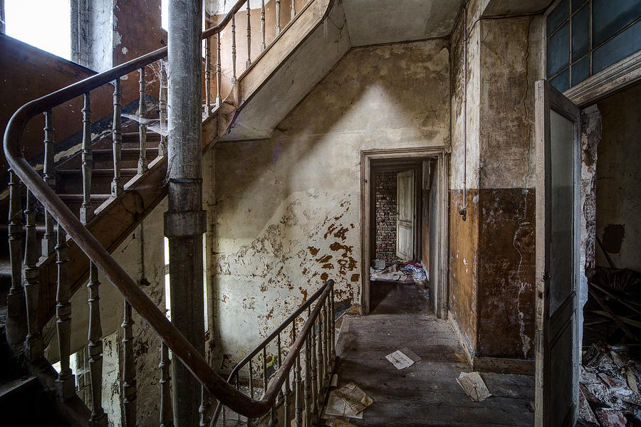 Haunted Staircase Urban Exploration Photograph by Dirk Ercken