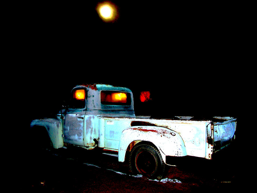 Haunted truck Digital Art by Cathy Anderson