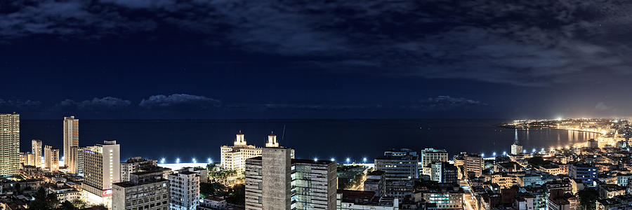 Havana City at Night Photograph by Levin Rodriguez