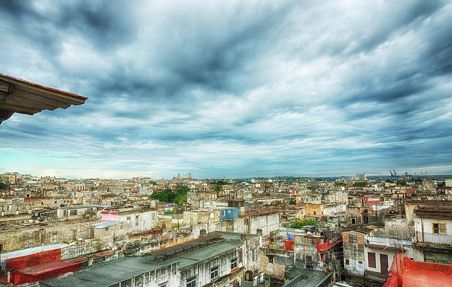 Havana Skyline And Clouds Photograph by Elisabeth Pollaert Smith