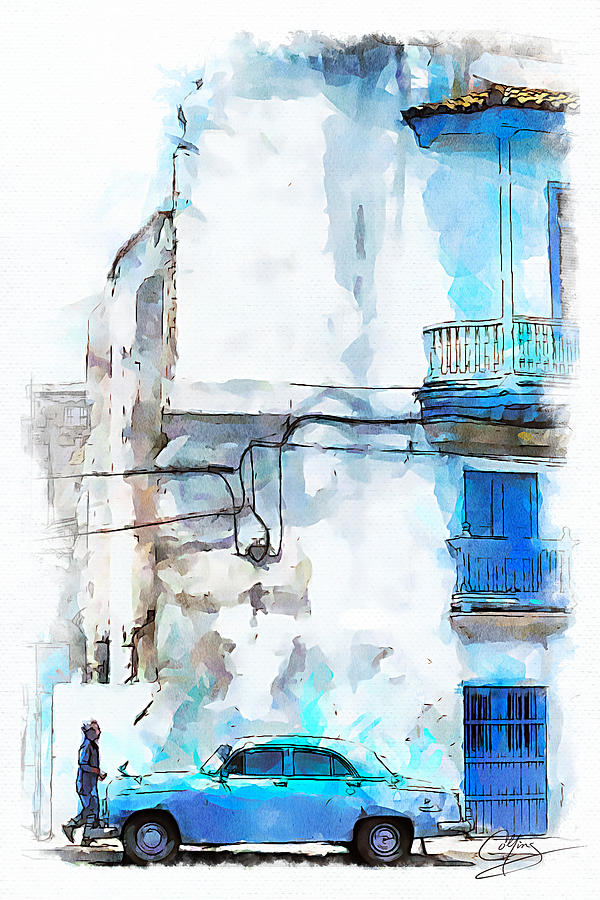 Havana Street Painting by Greg Collins