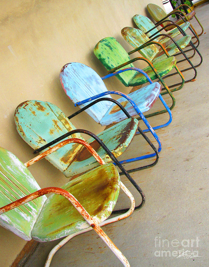 Have a Seat Rusty Chairs Photograph by Shari Warren