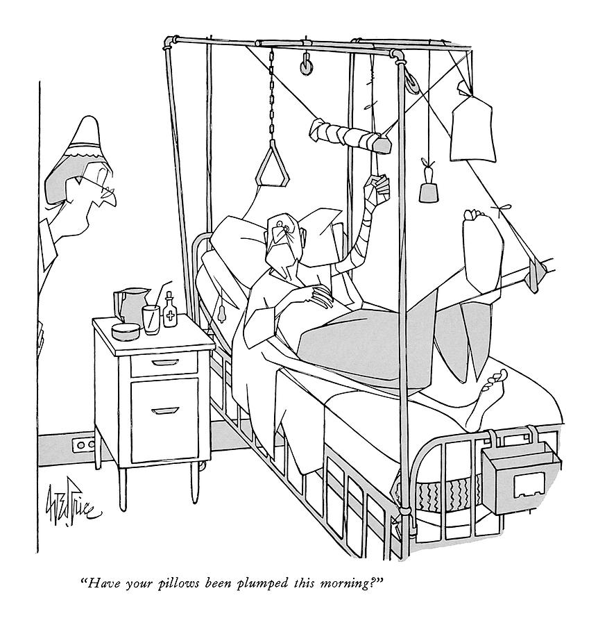Have Your Pillows Been Plumped This Morning? Drawing by George Price