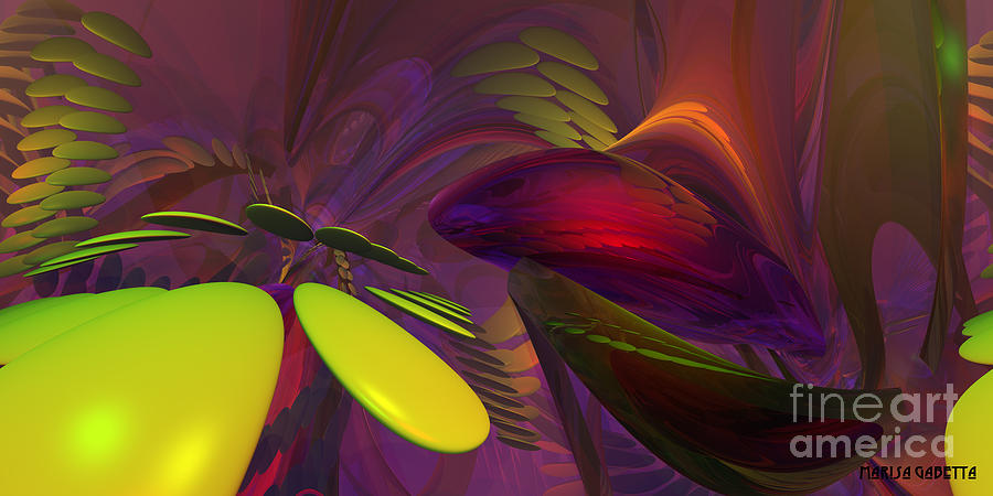 Abstract Digital Art - Having a Ball by Marisa Gabetta Abstract Digital Art - Having a Ball by Marisa Gabetta