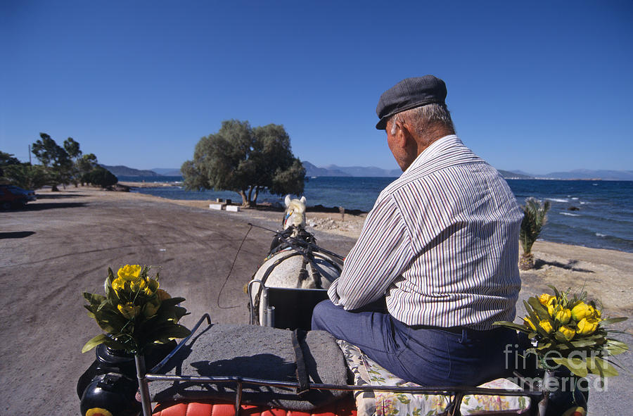 Shower Curtains Photograph - Having a ride in Aegina island by George Atsametakis