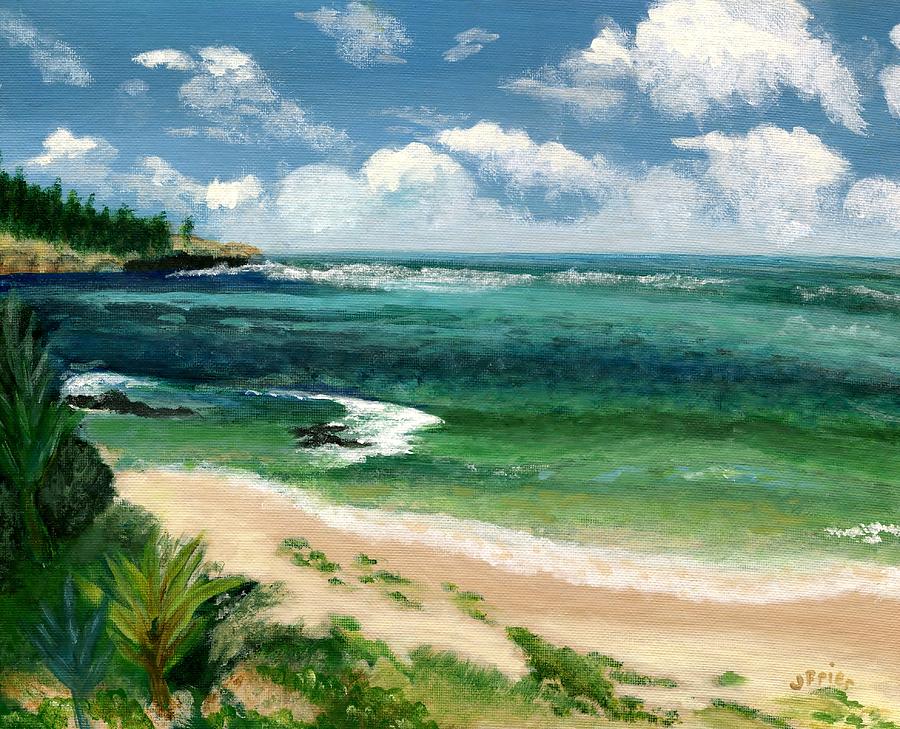 Tree Painting - Hawaii Beach by Jamie Frier