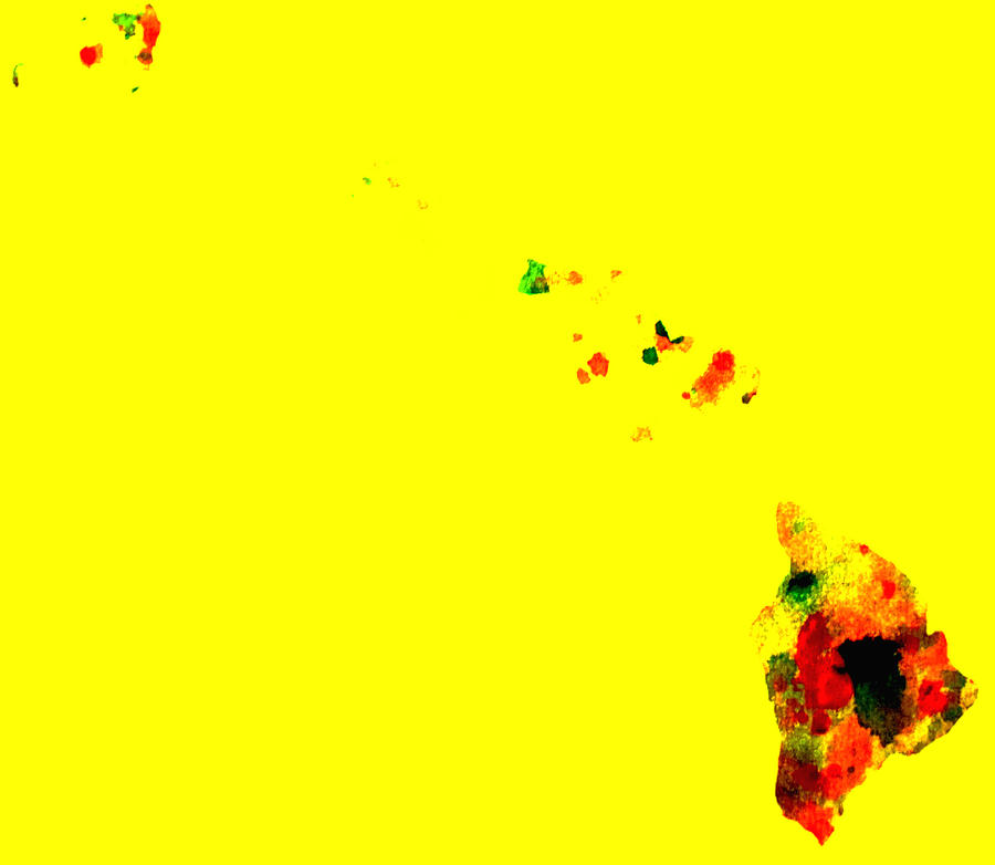 Map Digital Art - Hawaii by Brian Reaves