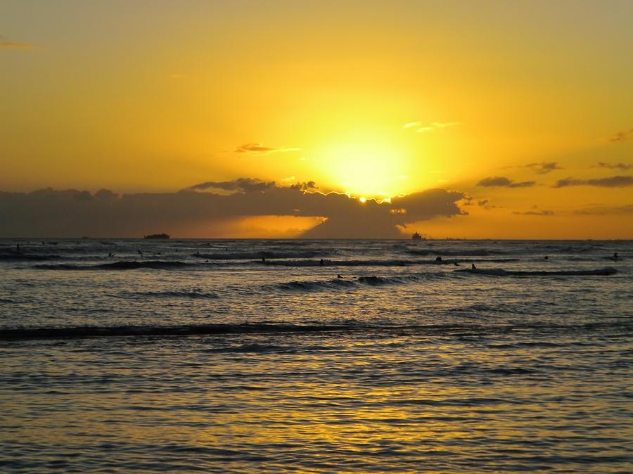 Hawaii Gold Sunset Photograph by Marilyn MacCrakin