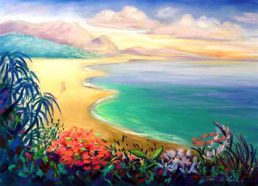 Honeymoon Painting - Hawaii Honeymoon by Karin  Leonard