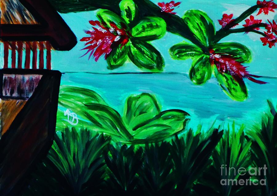 Flower Painting - Hawaii Maybe by Marie Bulger