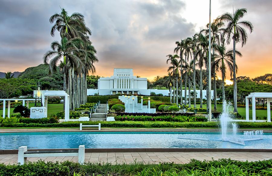 Hawaii Temple At Sunset Photograph by Trenton Hill