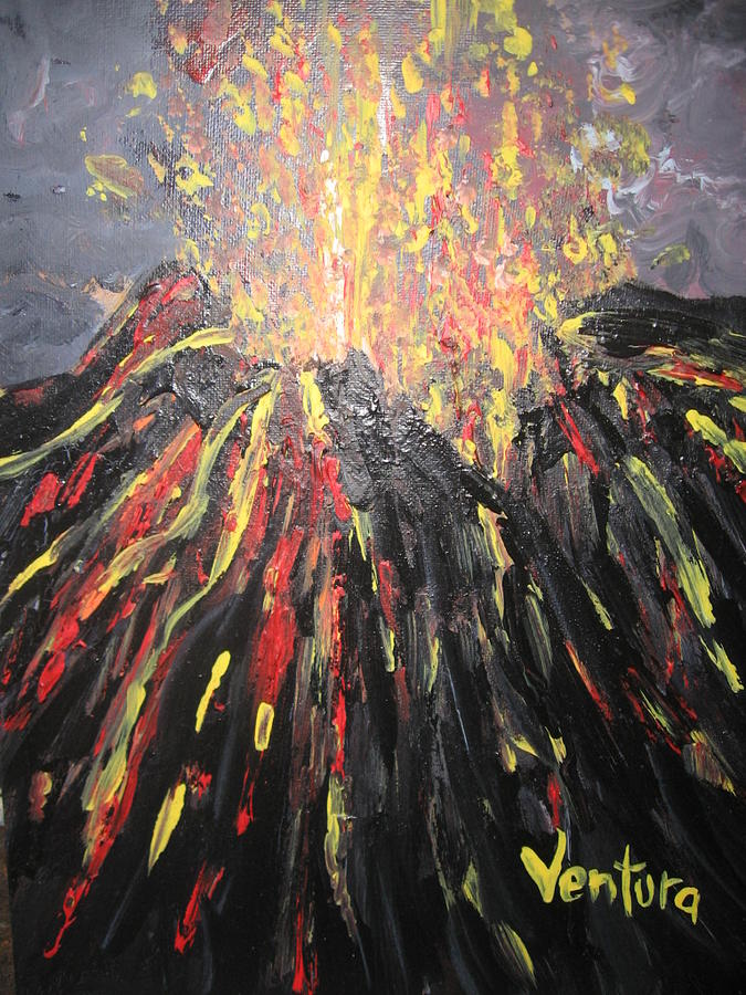 Hawaii Volcano Painting by Clare Ventura