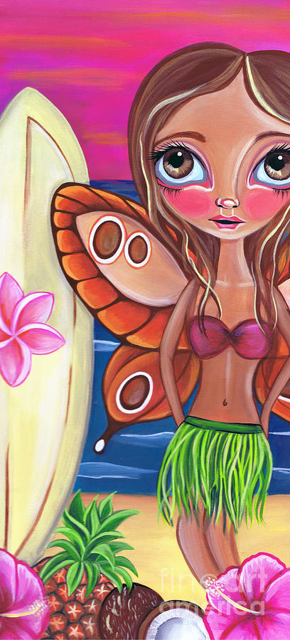 Fairy Painting - Hawaiian Fairy by Jaz Higgins