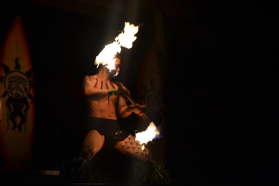 Hawaiian Fire Dancer Photograph by Amanda Eberly