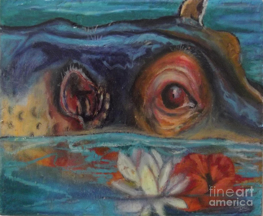 Lily Painting - Hawaiian Hippo by Donna Chaasadah