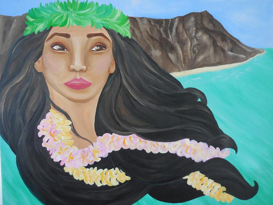 Dog Painting - Hawaiian Island Tribute by Megan Leppert
