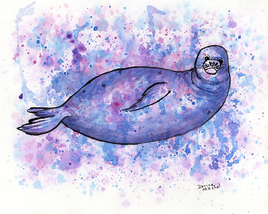 Hawaiian Monk Seal Painting by Darice Machel McGuire
