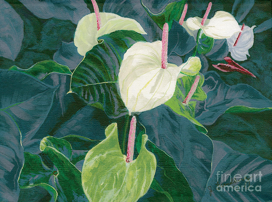 Peace Lilies Painting by Jane Frendberg - Fine Art America