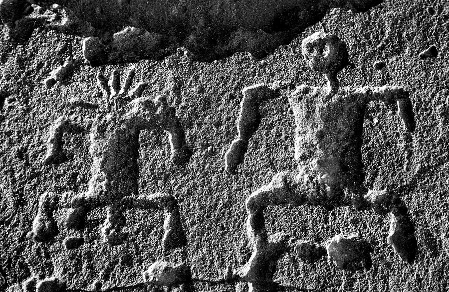 Hawaiian Petroglyphs BW Photograph by Sean Davey