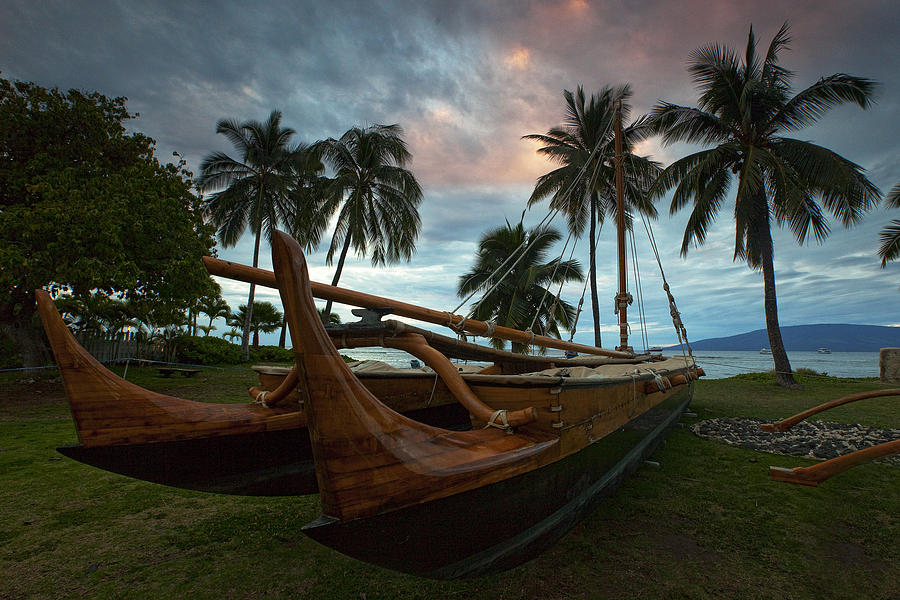 Hawaiian Sailing Canoe Photograph by James Roemmling