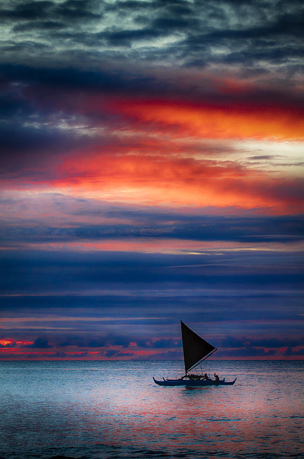 Hawaiian Sailing Canoe Photograph by Mike Neal
