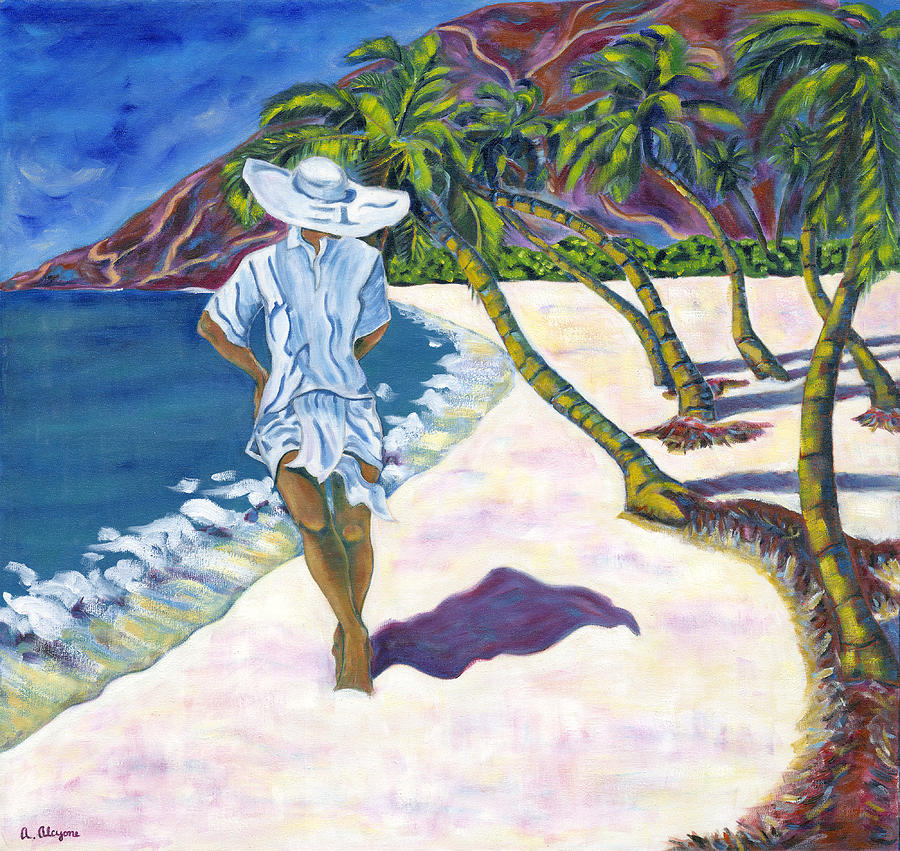 Maui Painting - Hawaiian Stroll by Artimis Alcyone Maui Painting - Hawaiian Stroll by Artimis Alcyone