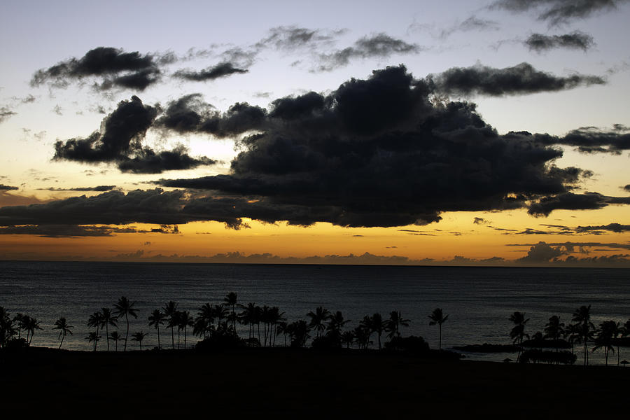 Sunset Photograph - Hawaiian Sunset by Edward Hawkins II