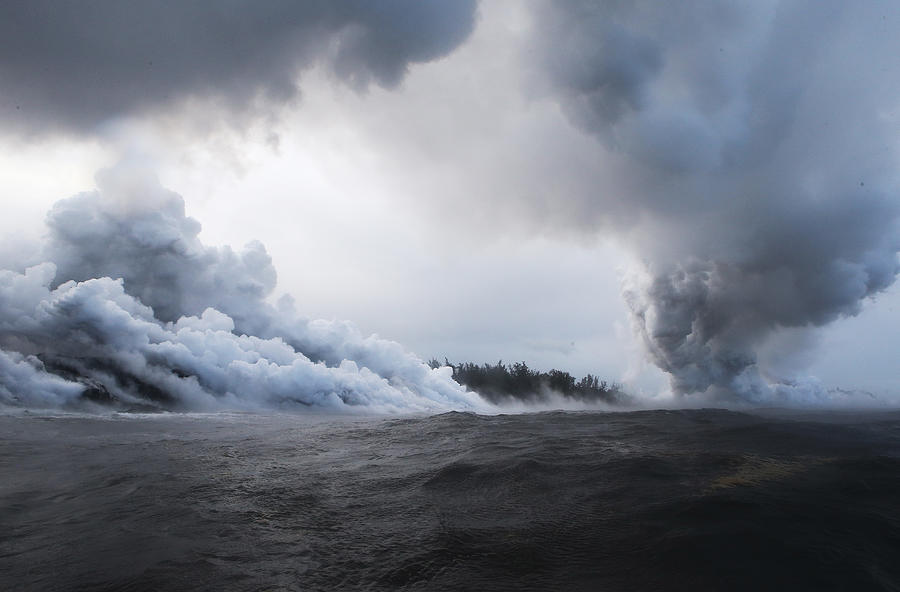 Hawaiis Kilauea Volcano Erupts Forcing Photograph by Mario Tama