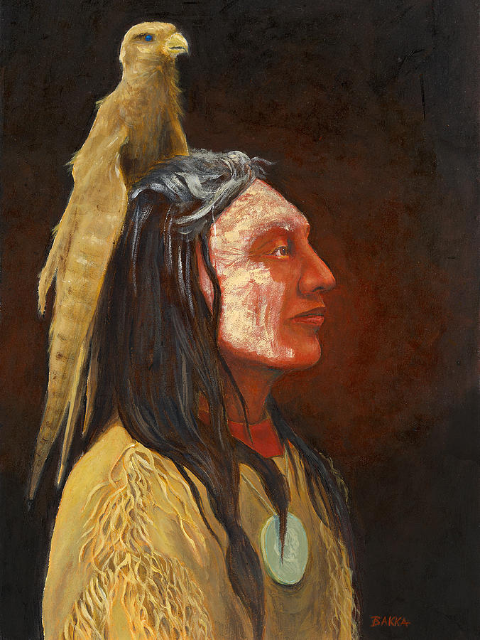 Hawk Painting - Hawk by Leif Bakka