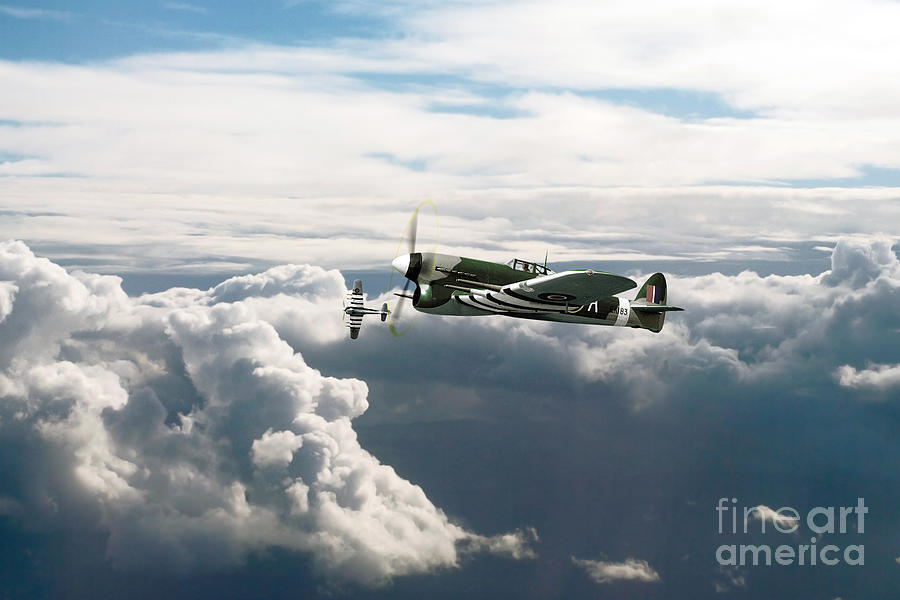 Hawker Typhoons Digital Art by Airpower Art