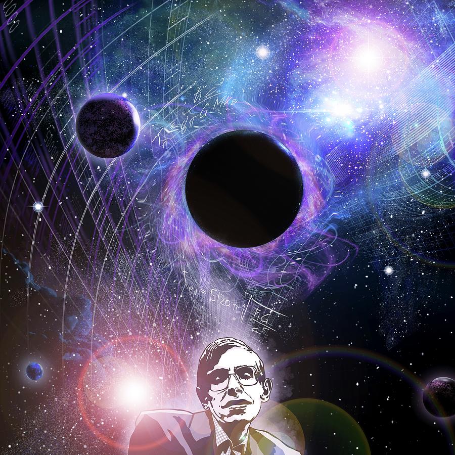 Hawking And Black Holes Photograph by Harald Ritsch/science Photo Library