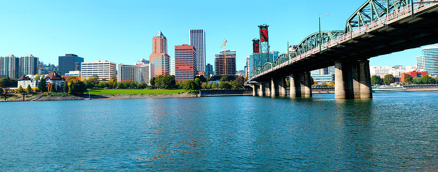 Architecture Photograph - Hawthorne Bridge Across The Willamette by Panoramic Images